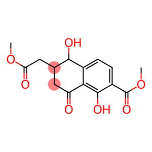 4,8-Dihydroxy-7-(methoxycarbonyl)-1-oxo-1,2,3,4-tetrahydro-3-naphthaleneacetic acid methyl ester