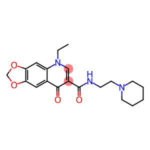 1,4-Dihydro-1-ethyl-4-oxo-6,7-(methylenedioxy)-N-(2-piperidinoethyl)quinoline-3-carboxamide