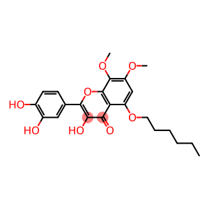 2-(3,4-Dihydroxyphenyl)-5-hexyloxy-3-hydroxy-7,8-dimethoxy-4H-1-benzopyran-4-one