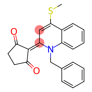 1,2-Dihydro-1-benzyl-4-methylthio-2-(2,5-dioxocyclopentylidene)quinoline