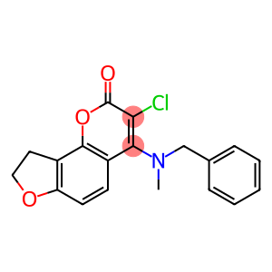 8,9-Dihydro-4-(methylbenzylamino)-3-chloro-2H-furo[2,3-h][1]benzopyran-2-one