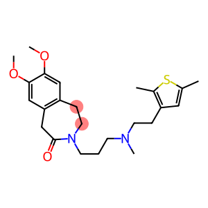2,3-Dihydro-7,8-dimethoxy-3-[3-[N-[2-(2,5-dimethyl-3-thienyl)ethyl]-N-methylamino]propyl]-1H-3-benzazepin-4(5H)-one
