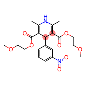 1,4-Dihydro-2,6-dimethyl-4-(3-nitrophenyl)-3,5-pyridinedicarboxylic acid di(2-methoxyethyl) ester