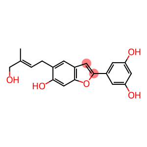 2-(3,5-Dihydroxyphenyl)-6-hydroxy-5-[(2E)-4-hydroxy-3-methyl-2-butenyl]benzofuran