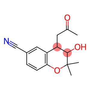 3,4-Dihydro-3-hydroxy-4-(2-oxopropyl)-2,2-dimethyl-2H-1-benzopyran-6-carbonitrile