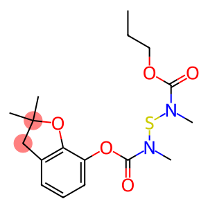 2,3-Dihydro-2,2-dimethyl-7-[N-(N-methyl-N-propoxycarbonylaminothio)-N-methylcarbamoyloxy]benzofuran