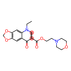 1,4-Dihydro-1-ethyl-4-oxo-6,7-(methylenedioxy)quinoline-3-carboxylic acid (2-morpholinoethyl) ester