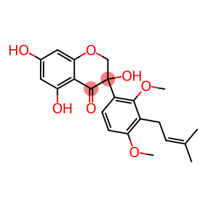 2,3-Dihydro-2',4'-dimethoxy-3'-(3-methyl-2-butenyl)-3,5,7-trihydroxyisoflavone