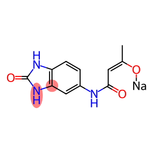 2,3-Dihydro-5-(3-sodiooxy-2-butenoylamino)-1H-benzimidazol-2-one