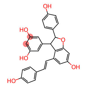 5-[2,3-Dihydro-6-hydroxy-2-(4-hydroxyphenyl)-4-[2-(4-hydroxyphenyl)vinyl]benzofuran-3-yl]-1,3-benzenediol