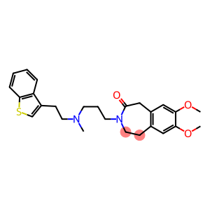 2,3-Dihydro-7,8-dimethoxy-3-[3-[N-[2-(1-benzothiophen-3-yl)ethyl]-N-methylamino]propyl]-1H-3-benzazepin-4(5H)-one