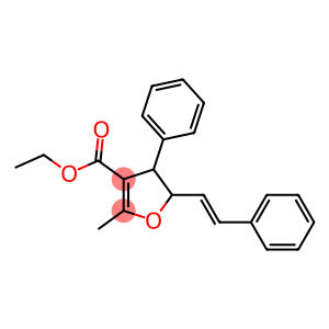 4,5-Dihydro-2-methyl-4-phenyl-5-(2-phenylethenyl)furan-3-carboxylic acid ethyl ester