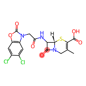 7-[[[(2,3-Dihydro-2-oxo-5,6-dichlorobenzoxazol)-3-yl]acetyl]amino]-3-methylcepham-3-ene-4-carboxylic acid