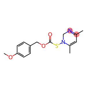 1,2-Dihydro-1-(p-methoxybenzyloxycarbonylthio)-4,6-dimethylpyrimidine