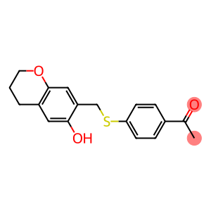 4'-[[(3,4-Dihydro-6-hydroxy-2H-1-benzopyran)-7-yl]methylthio]acetophenone