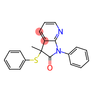 1,3-Dihydro-3-methyl-1-phenyl-3-phenylthio-2H-pyrrolo[2,3-b]pyridin-2-one