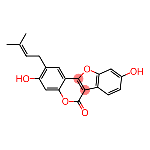 3,9-dihydroxy-2-(3-methyl-2-butenyl)-6H-[1]benzofuro[3,2-c]chromen-6-one