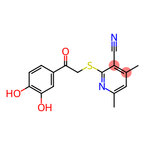 2-{[2-(3,4-dihydroxyphenyl)-2-oxoethyl]sulfanyl}-4,6-dimethylnicotinonitrile