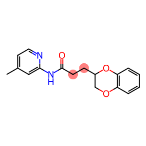 3-(2,3-dihydro-1,4-benzodioxin-2-yl)-N-(4-methyl-2-pyridinyl)propanamide