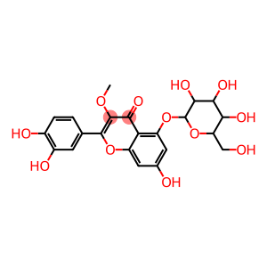 2-(3,4-dihydroxyphenyl)-7-hydroxy-3-methoxy-5-{[3,4,5-trihydroxy-6-(hydroxymethyl)tetrahydro-2H-pyran-2-yl]oxy}-4H-chromen-4-one