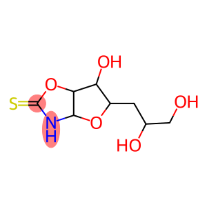 5-(2,3-dihydroxypropyl)-6-hydroxytetrahydrofuro[2,3-d][1,3]oxazole-2(3H)-thione