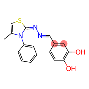 3,4-dihydroxybenzaldehyde (4-methyl-3-phenyl-1,3-thiazol-2(3H)-ylidene)hydrazone