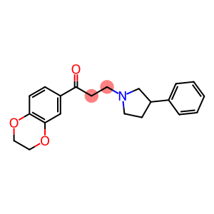 1-(2,3-dihydro-1,4-benzodioxin-6-yl)-3-(3-phenyl-1-pyrrolidinyl)-1-propanone