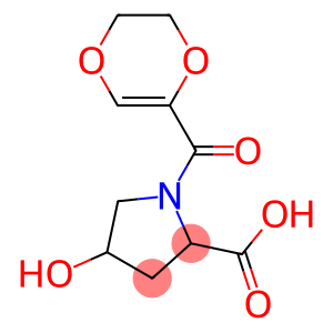 1-(5,6-dihydro-1,4-dioxin-2-ylcarbonyl)-4-hydroxypyrrolidine-2-carboxylic acid