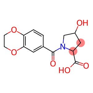 1-(2,3-dihydro-1,4-benzodioxin-6-ylcarbonyl)-4-hydroxypyrrolidine-2-carboxylic acid