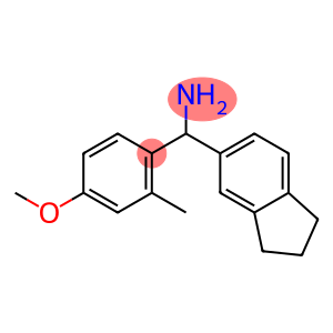 2,3-dihydro-1H-inden-5-yl(4-methoxy-2-methylphenyl)methanamine