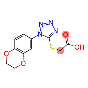 2-{[1-(2,3-dihydro-1,4-benzodioxin-6-yl)-1H-1,2,3,4-tetrazol-5-yl]sulfanyl}acetic acid