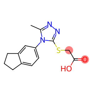 2-{[4-(2,3-dihydro-1H-inden-5-yl)-5-methyl-4H-1,2,4-triazol-3-yl]sulfanyl}acetic acid