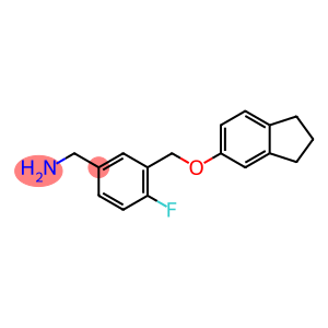 {3-[(2,3-dihydro-1H-inden-5-yloxy)methyl]-4-fluorophenyl}methanamine