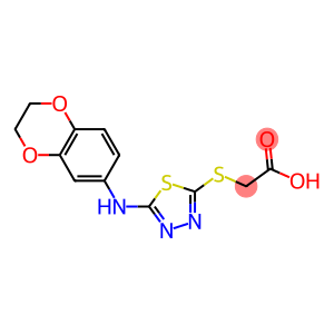 2-{[5-(2,3-dihydro-1,4-benzodioxin-6-ylamino)-1,3,4-thiadiazol-2-yl]sulfanyl}acetic acid