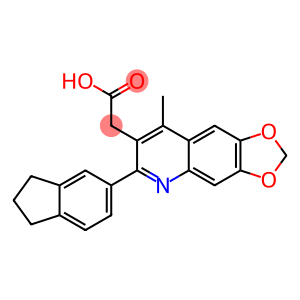 2-[6-(2,3-dihydro-1H-inden-5-yl)-8-methyl-2H-[1,3]dioxolo[4,5-g]quinolin-7-yl]acetic acid