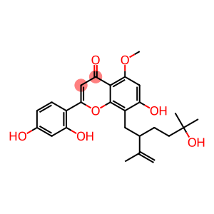 2-(2,4-dihydroxyphenyl)-7-hydroxy-8-(5-hydroxy-5-methyl-2-prop-1-en-2-yl-hexyl)-5-methoxy-chromen-4-one