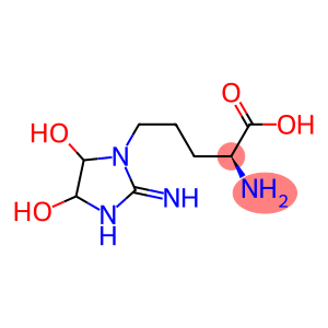 5-(4,5-Dihydroxy-2-imino-1-imidazolidinyl)norvaline