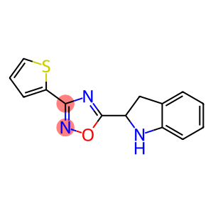 5-(2,3-dihydro-1H-indol-2-yl)-3-(thiophen-2-yl)-1,2,4-oxadiazole