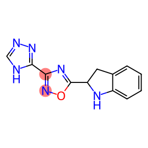 5-(2,3-dihydro-1H-indol-2-yl)-3-(4H-1,2,4-triazol-3-yl)-1,2,4-oxadiazole