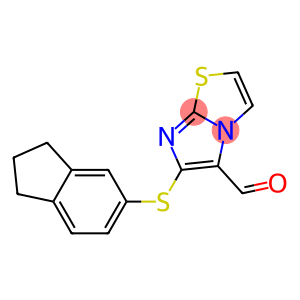 6-(2,3-dihydro-1H-inden-5-ylthio)imidazo[2,1-b][1,3]thiazole-5-carbaldehyde