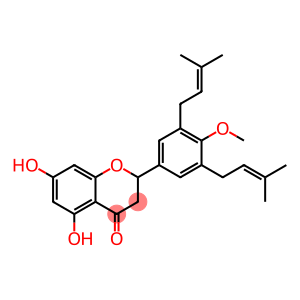 5,7-DIHYDROXY-2-[4-METHOXY-3,5-BIS-(3-METHYL-BUT-2-ENYL)-PHENYL]-CHROMAN-4-ONE