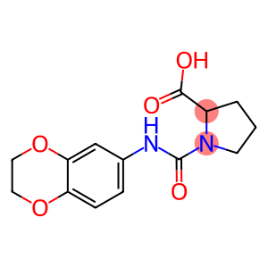 1-[(2,3-DIHYDRO-1,4-BENZODIOXIN-6-YLAMINO)CARBONYL]-2-PYRROLIDINECARBOXYLIC ACID