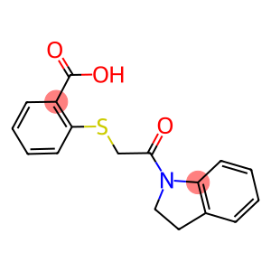 2-[[2-(2,3-DIHYDRO-1H-INDOL-1-YL)-2-OXOETHYL]THIO]BENZOIC ACID