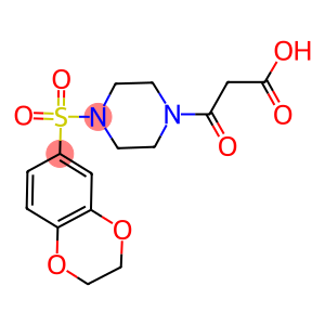 3-[4-(2,3-DIHYDRO-1,4-BENZODIOXIN-6-YLSULFONYL)PIPERAZIN-1-YL]-3-OXOPROPANOIC ACID