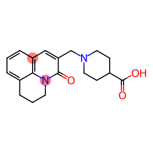 1-[(2,3-DIHYDRO-5-OXO-(1H,5H)-BENZO[IJ]QUINOLIZIN-6-YL)METHYL]PIPERIDINE-4-CARBOXYLIC ACID