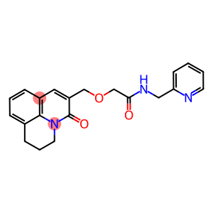 2-[(2,3-DIHYDRO-5-OXO-(1H,5H)-BENZO[IJ]QUINOLIZIN-6-YL)METHOXY]-N-(PYRIDIN-2-YLMETHYL)ACETAMIDE