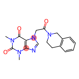 7-[2-(3,4-DIHYDROISOQUINOLIN-2(1H)-YL)-2-OXOETHYL]-1,3-DIMETHYL-3,7-DIHYDRO-1H-PURINE-2,6-DIONE