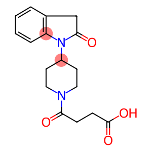 4-[4-(2,3-DIHYDRO-2-OXO-(1H)-INDOL-1-YL)PIPERIDIN-1-YL]-4-OXOBUTANOIC ACID