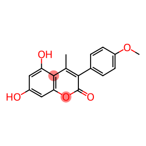 5,7-DIHYDROXY-3-(4'-METHOXYPHENYL)-4-METHYL COUMARIN