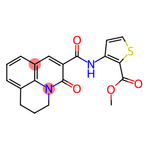 3-[(2,3-DIHYDRO-5-OXO-(1H,5H)-BENZO[IJ]QUINOLIZIN-6-YL)CARBONYLAMINO]THIOPHENE-2-CARBOXYLIC ACID METHYL ESTER